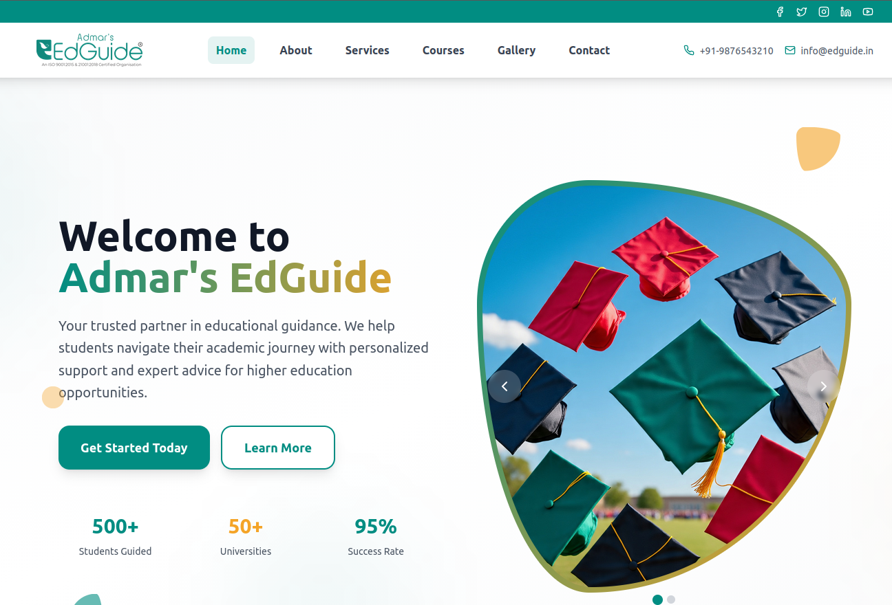 Renjith Reghu developer project — Education Agency Website